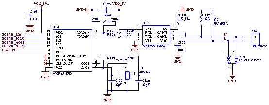 SPI轉CAN部分電路